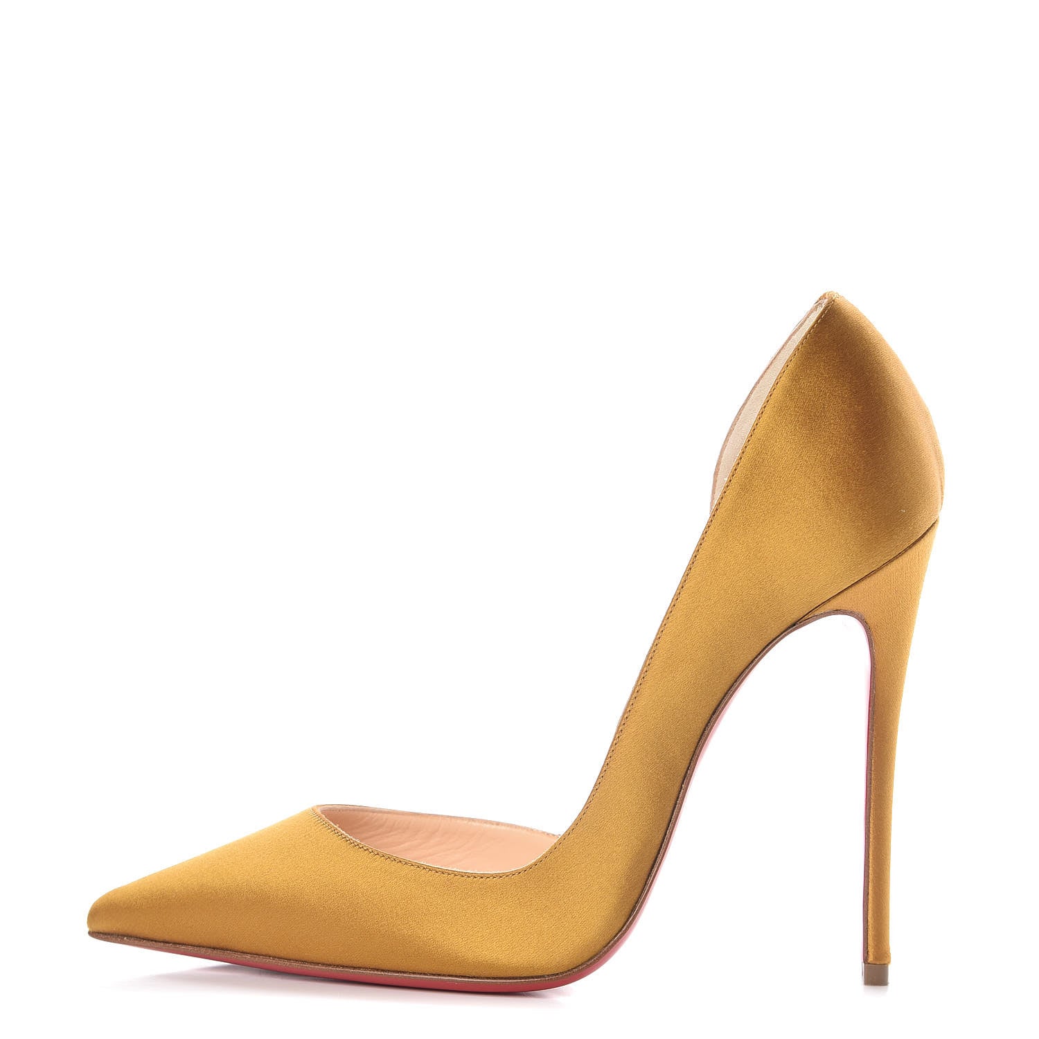 Christian Louboutin Satin Iriza 120 Pumps 36 Yellow 1 of 9