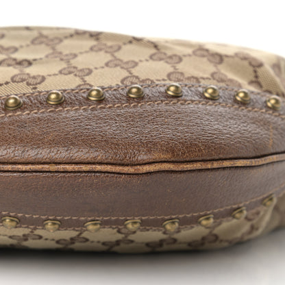 Gucci Monogram Web Studded Pelham Shoulder Bag Dark Brown 8 of 13