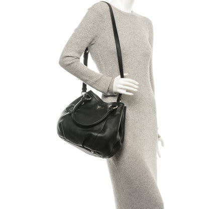Prada Vitello Daino Tote Nero Black 10 of 10