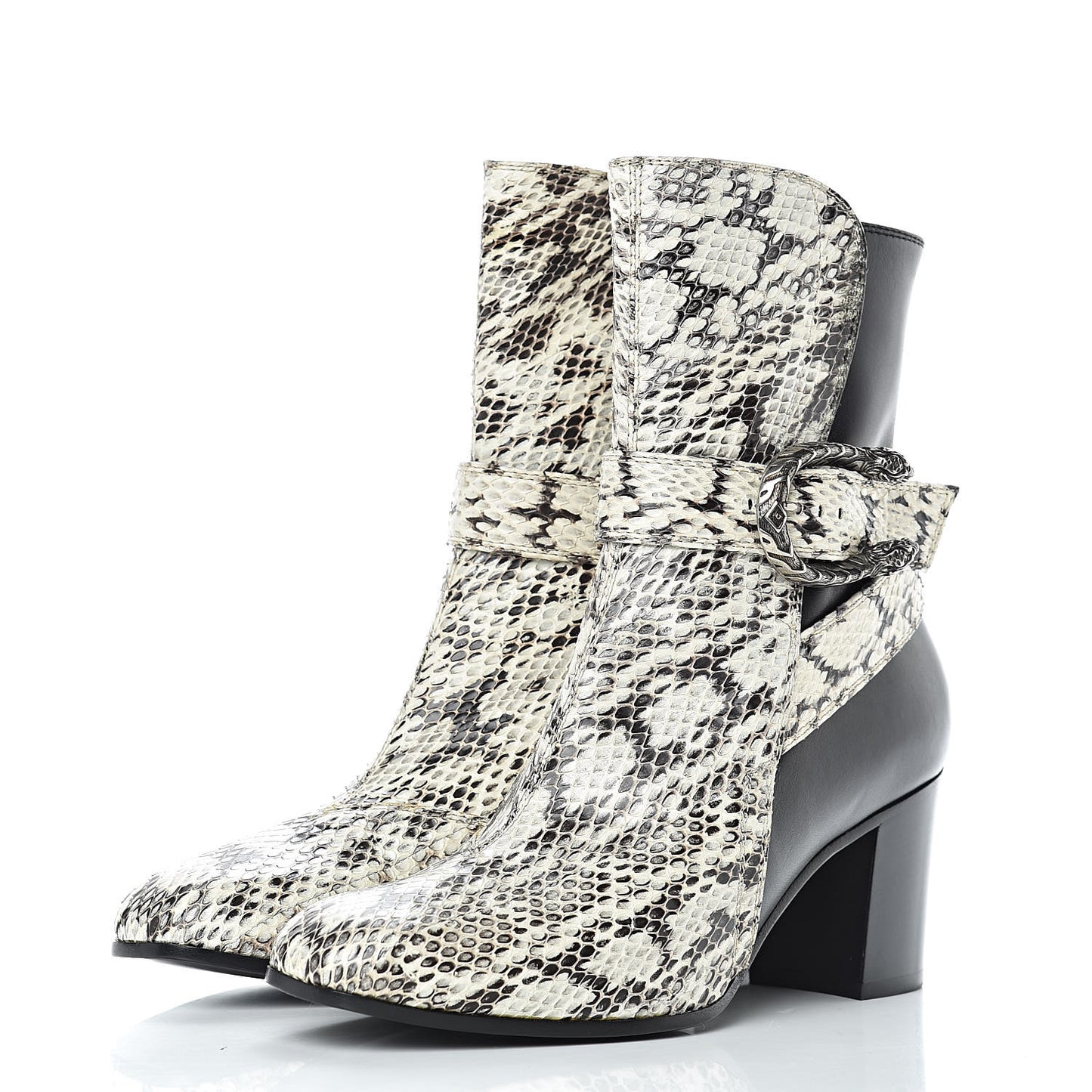 Elaphe Snakeskin Elizabeth Boots 36.5 Roccia Black