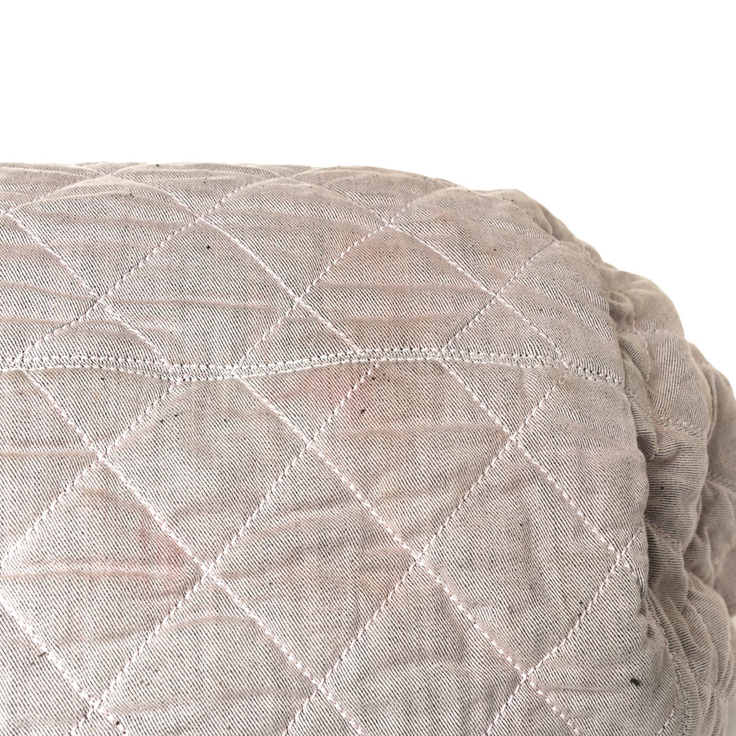 Denim Quilted Stretch Spirit Large Cabas Tote Light Pink