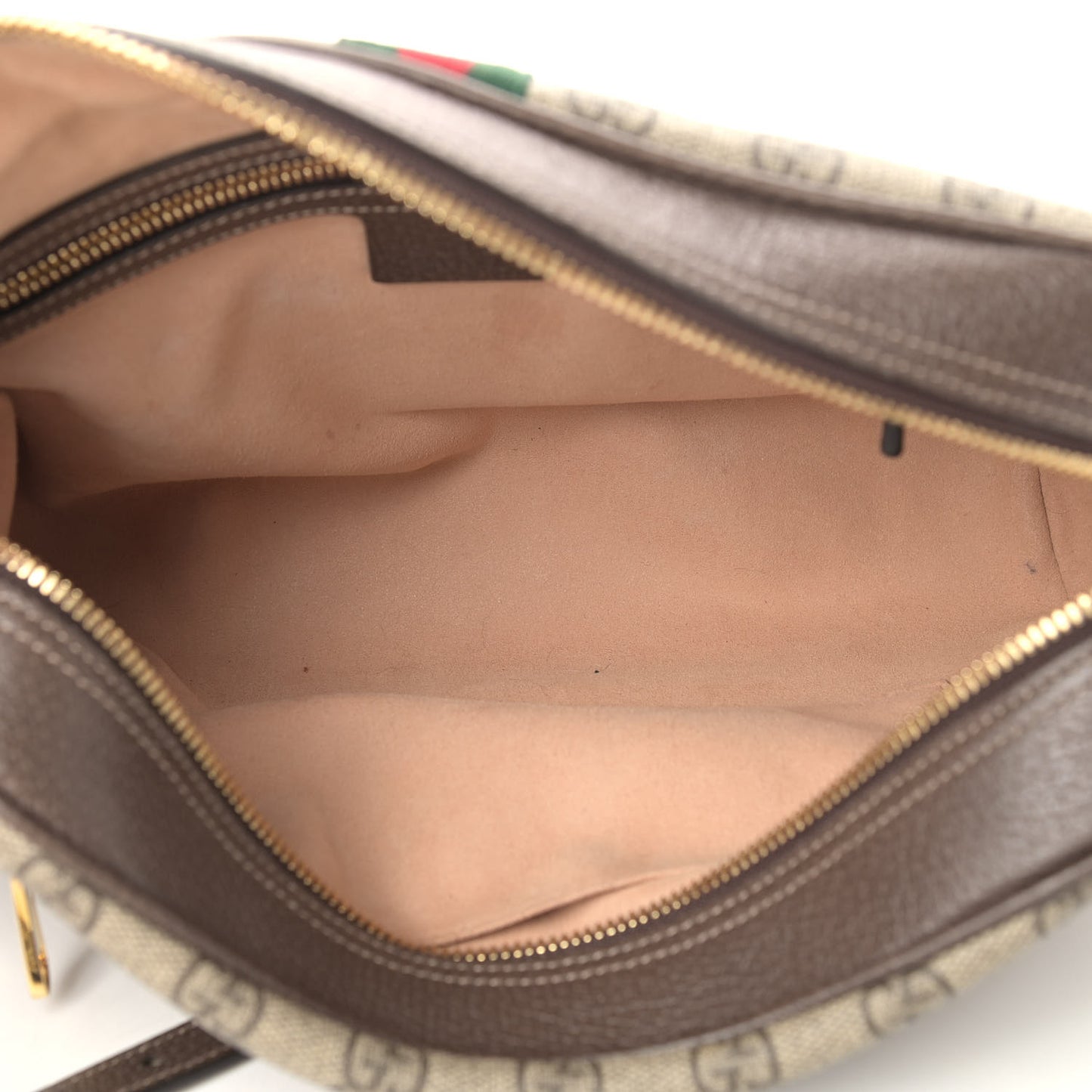 GG Supreme Monogram Web Small Ophidia Shoulder Bag Brown