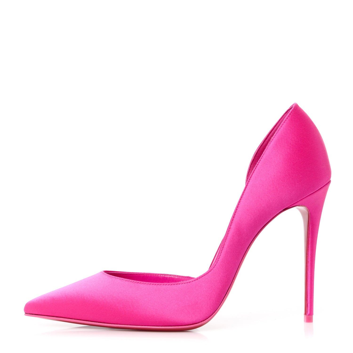 Christian Louboutin Satin Iriza 100 Pumps 37.5 Bolerose 1 of 8