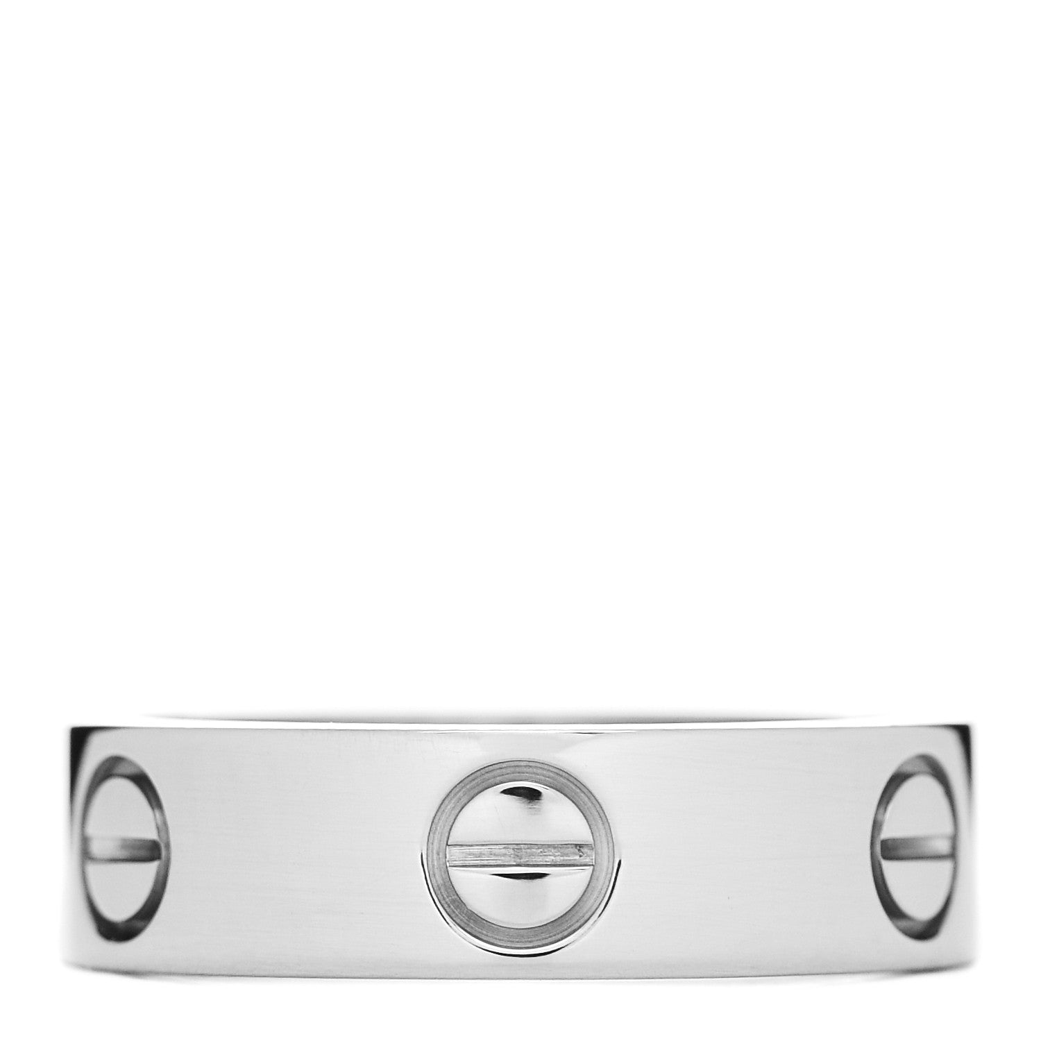 Cartier 18K White Gold 5.5mm LOVE Ring 55 7.25 3 of 4