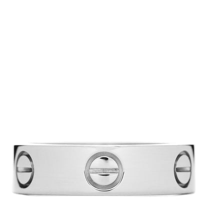 Cartier 18K White Gold 5.5mm LOVE Ring 55 7.25 3 of 4