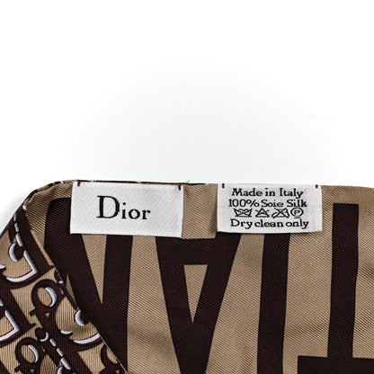 Christian Dior Silk Oblique Mitzah Scarf Bordeaux 3 of 5