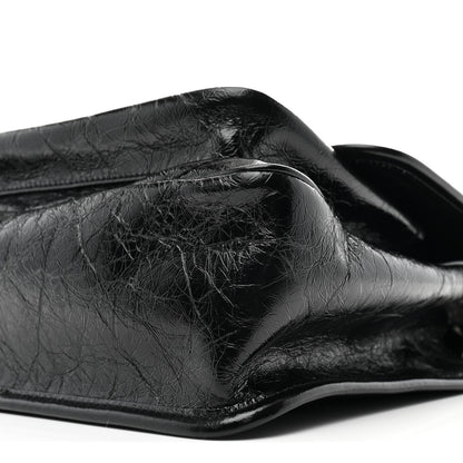 Saint Laurent Crinkled Calfskin Matelasse Monogram Medium Niki Chain Satchel Black 10 of 10
