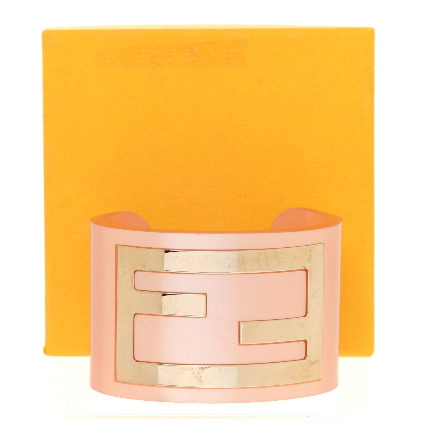 Resin FF Logo Cuff Bracelet Pink