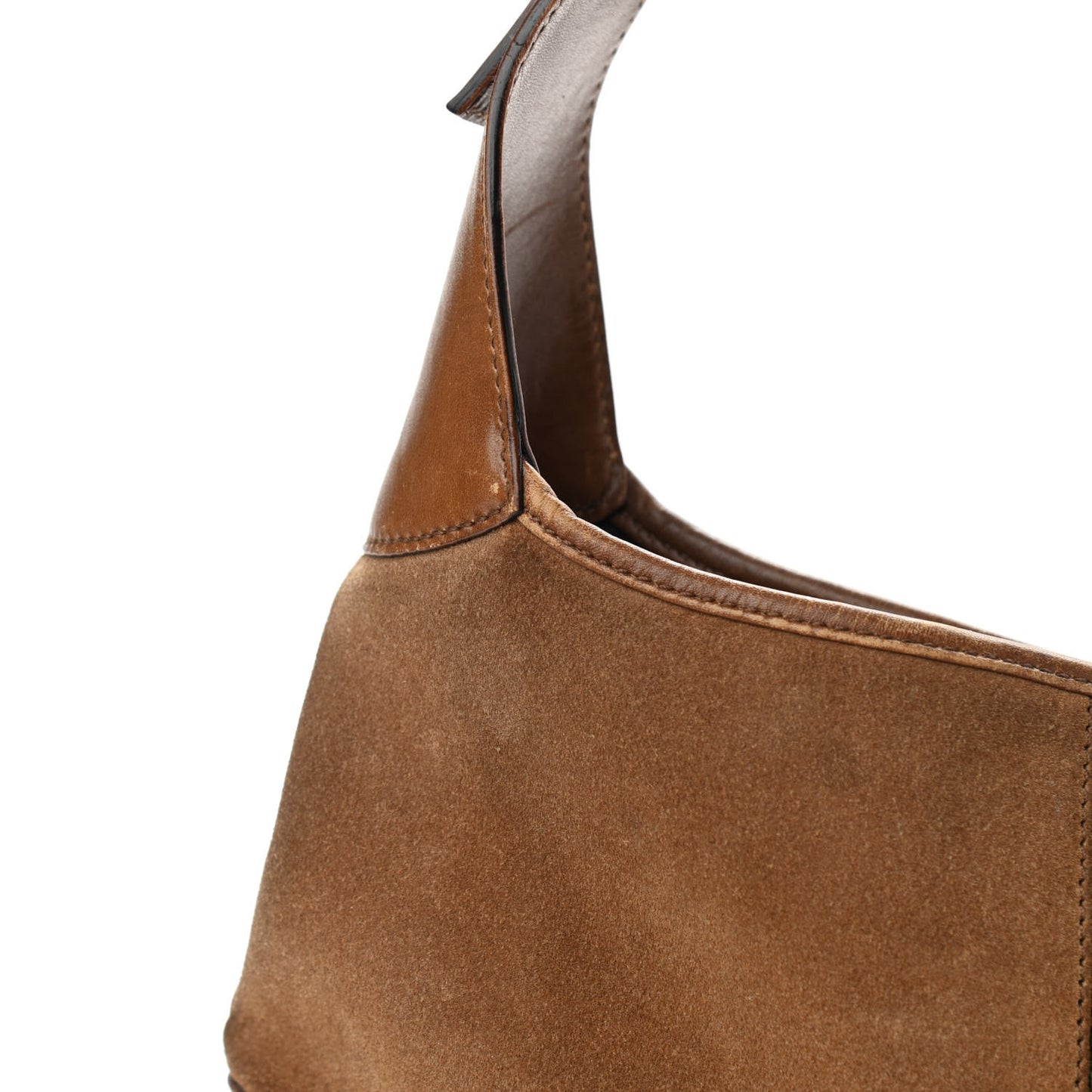 Suede Web Small Jackie O Hobo Light Brown