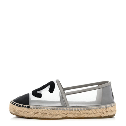 Chanel Mesh Grosgrain CC Espadrilles 35 Grey 1 of 9