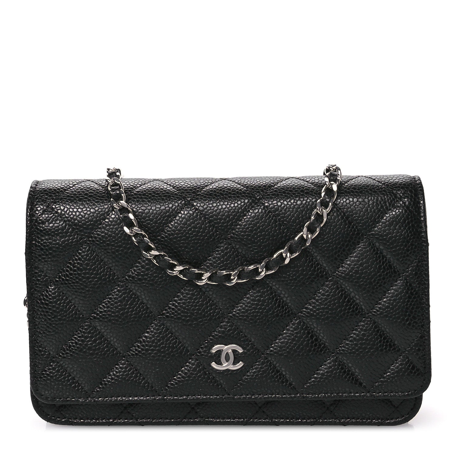 Chanel Caviar Quilted Wallet On Chain WOC Black 1 of 12
