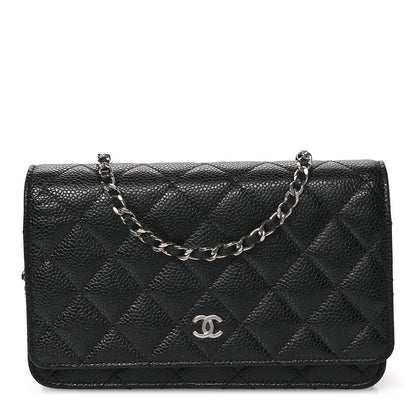 Chanel Caviar Quilted Wallet On Chain WOC Black 1 of 12