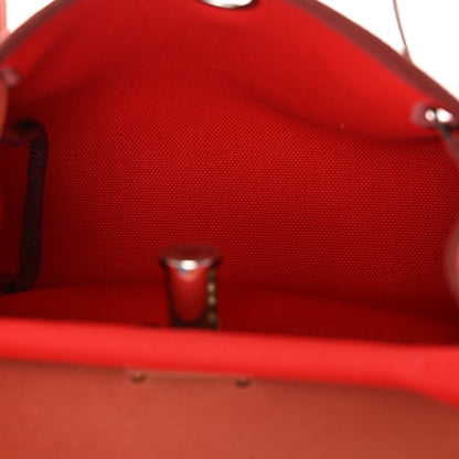 Hermes Military Toile Vache Hunter Herbag Zip Retourne 20 Rouge Piment Rouge H 4 of 11
