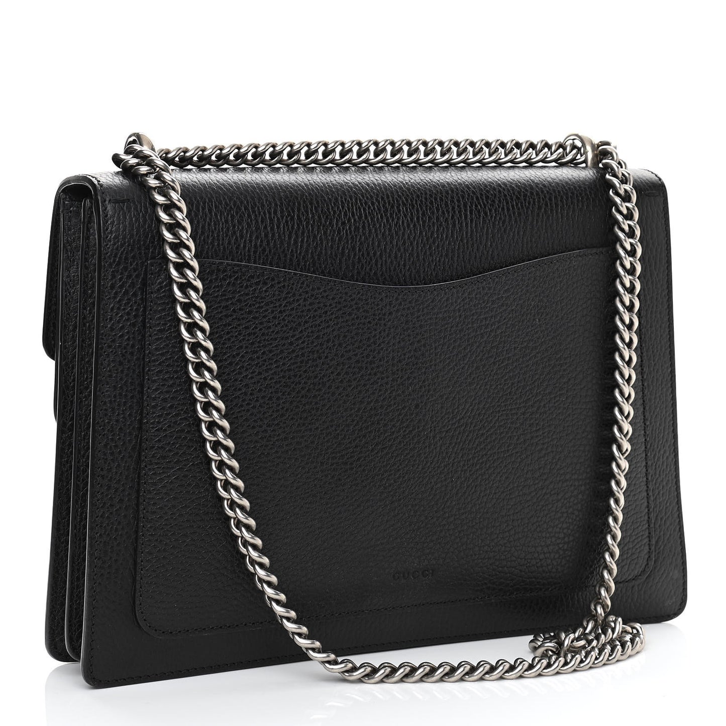 Dollar Calfskin Crystal Medium Dionysus Shoulder Bag Black Black Diamond