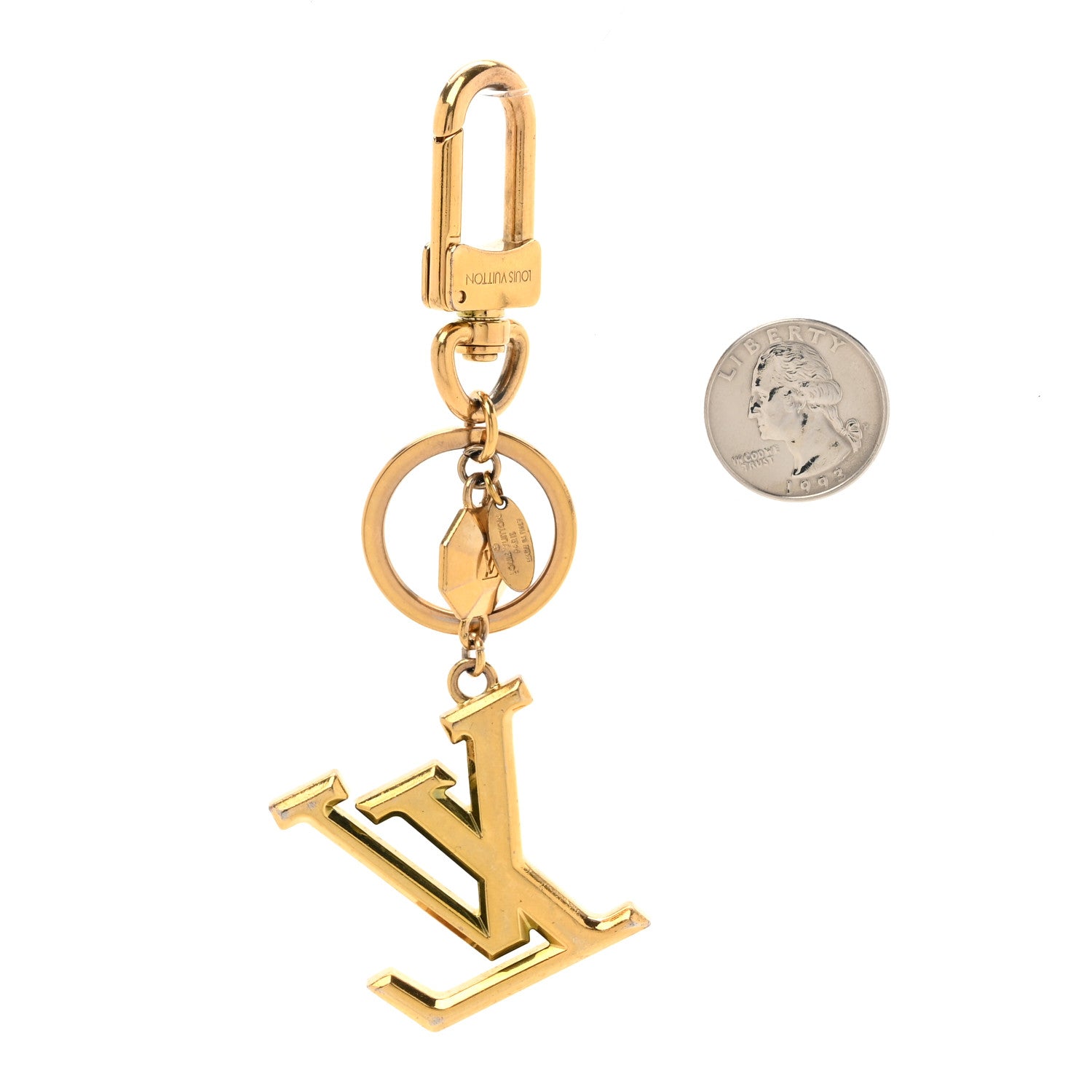 Louis Vuitton LV Facettes Bag Charm Key Holder Gold 2 of 4