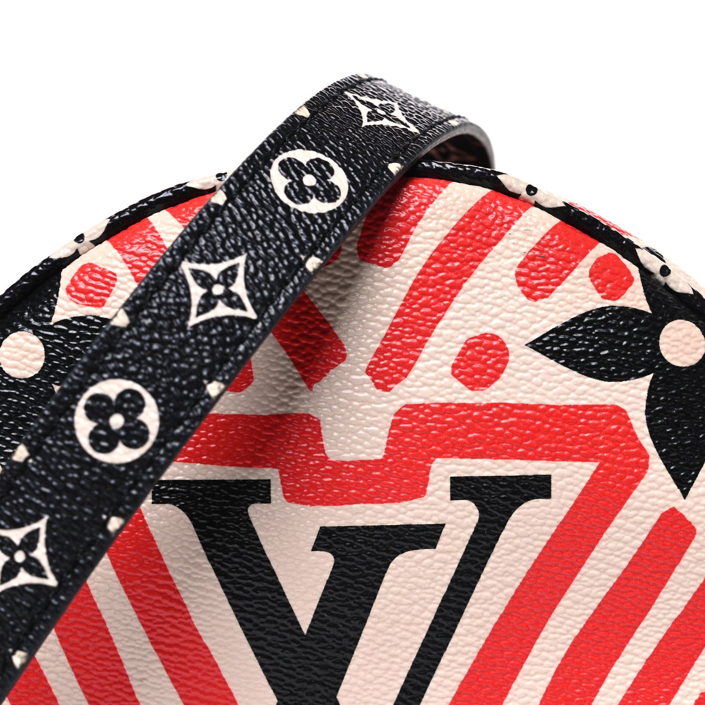 Monogram Giant Crafty Boite Chapeau Souple PM Creme Rouge Black