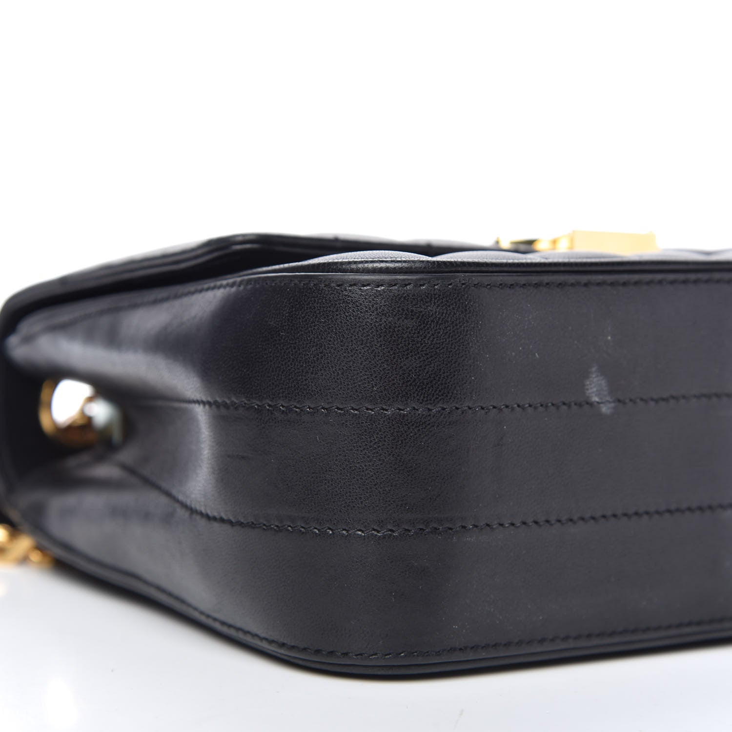 Saint Laurent Lambskin Matelasse Monogram Medium Vicky Chain Bag Black 6 of 10