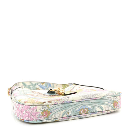 Gucci New Shangai Calfskin Tiger Savanah Small Jackie 1961 Hobo Chalky White Multicolor 3 of 10