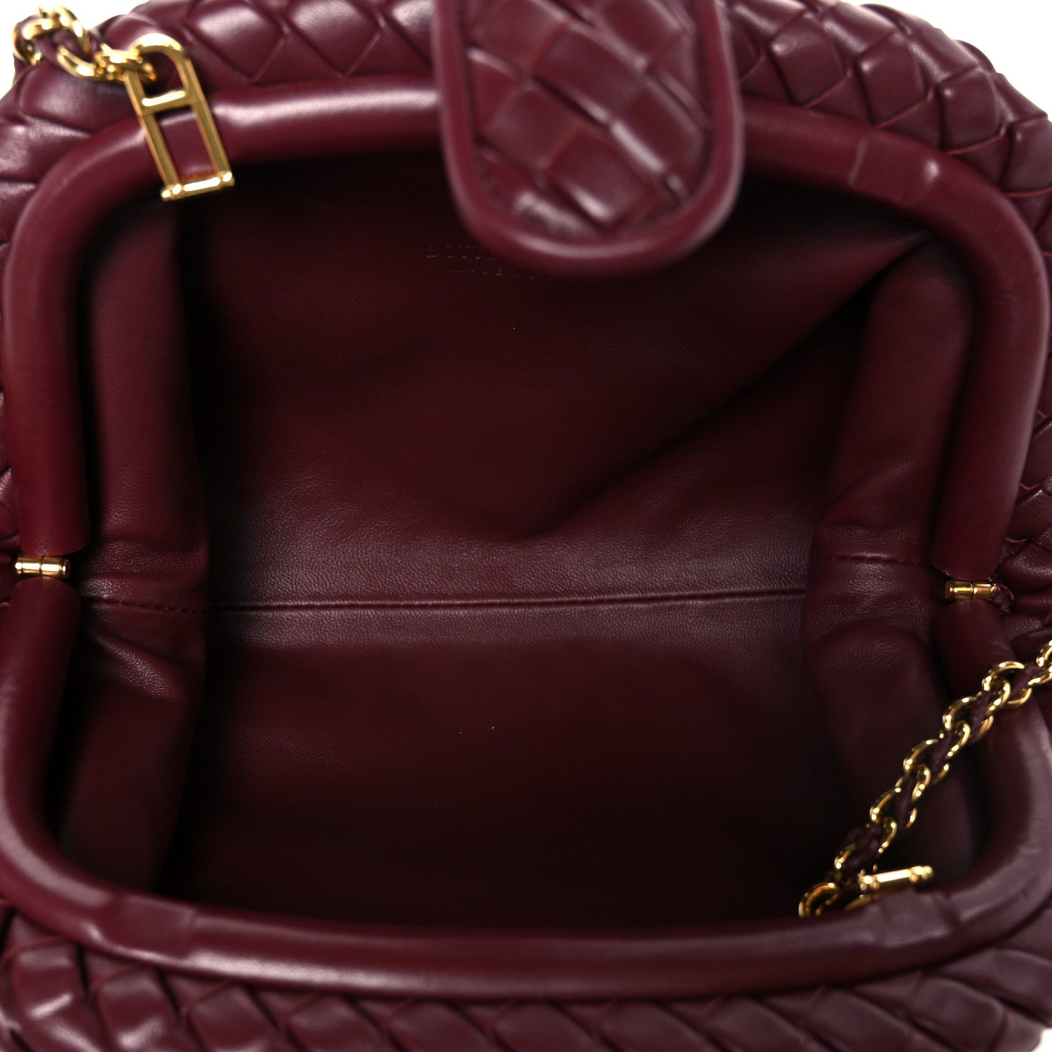 Bottega Veneta Nappa Intrecciato Small The Lauren 1980 Clutch With Chain Barolo 5 of 11