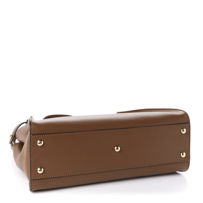Fendi Vitello Seta Shiny Nappa Ayers Medium Peekaboo Iconic Satchel Brownie Menta 5 of 12