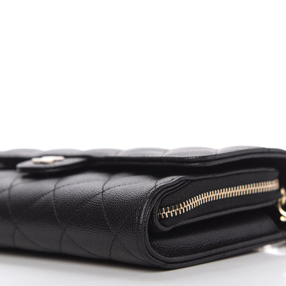 Chanel Caviar Quilted Flap Phone Holder With Chain Black 7 of 12