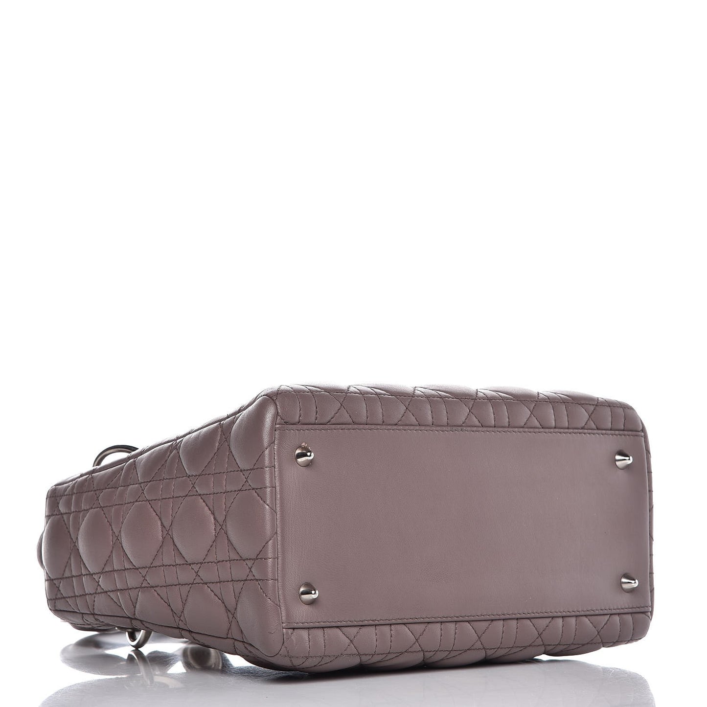 Lambskin Cannage Medium Lady Dior Grey