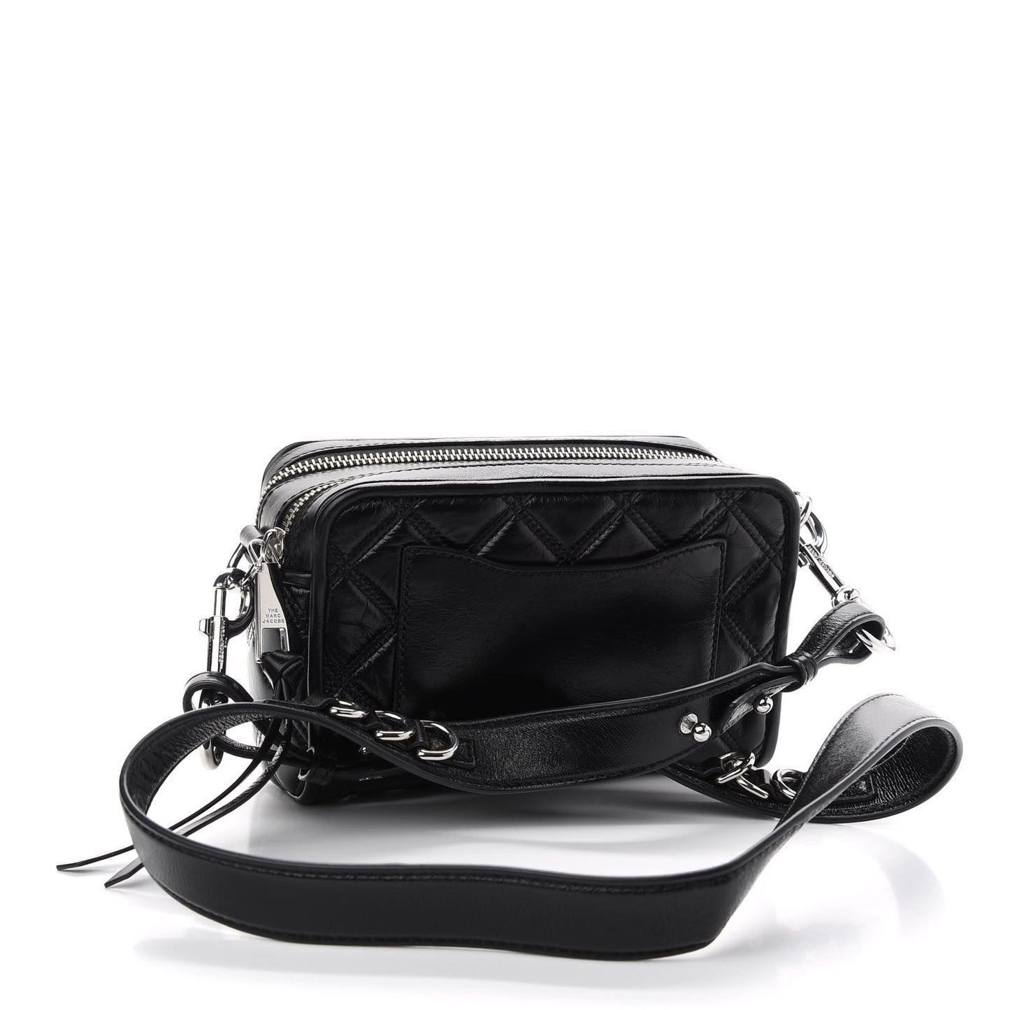 Natural Grain Calfskin Quilted The Softshot 21 Bag Black