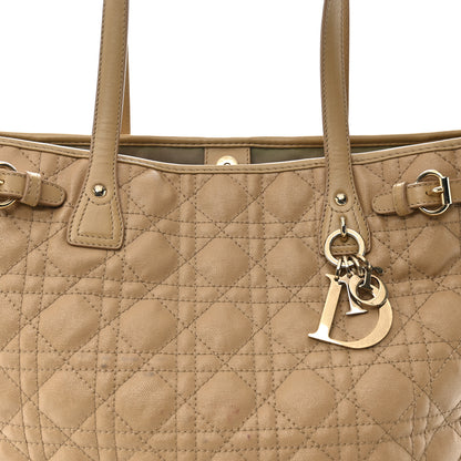 Christian Dior Coated Canvas Cannage Small Panarea Tote Beige 8 of 14