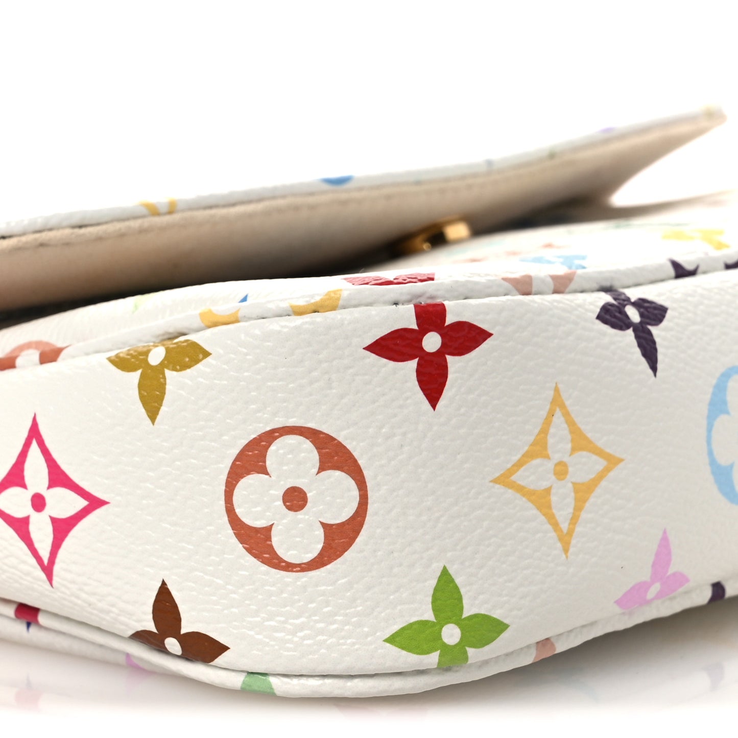 LV X TM Monogram Multicolor Ivy Wallet On Chain White