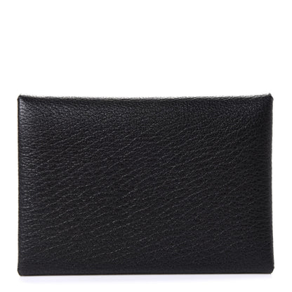 Hermes Chevre Mysore Calvi Duo Card Case Black 1 of 10