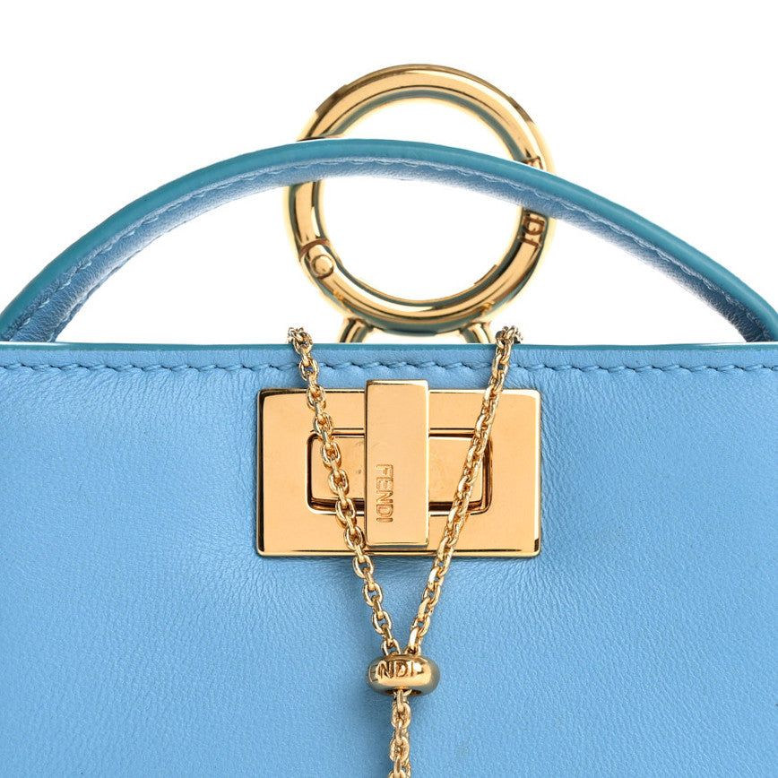 Fendi Nappa Sigma Pico Peekaboo Charm Cyber Blue 7 of 13