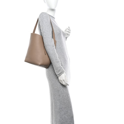 The Row Grained Calfskin Large N/S Park Tote Dark Taupe 2 of 11