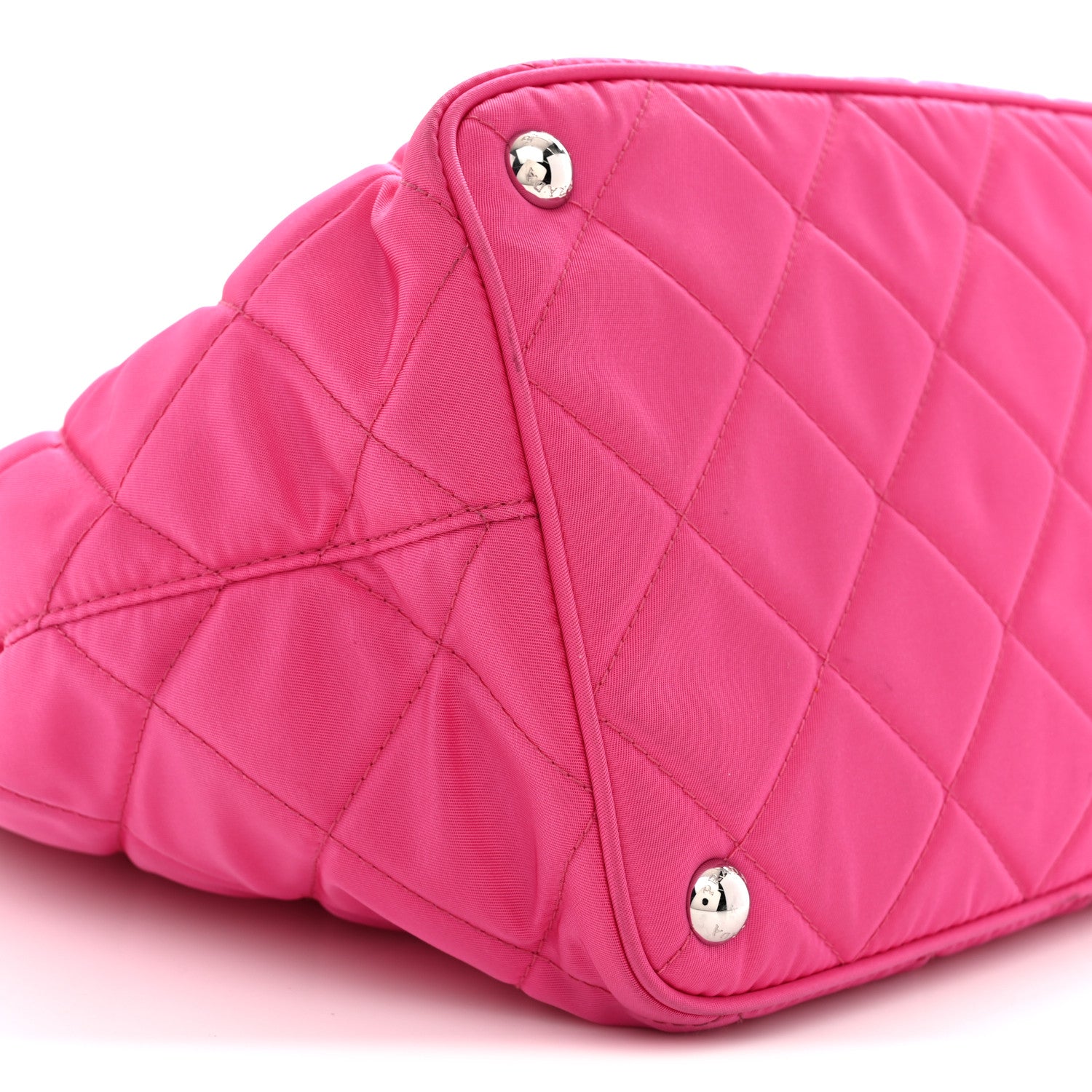 Prada Tessuto Nylon Quilted Shopping Tote Fuxia 9 of 10