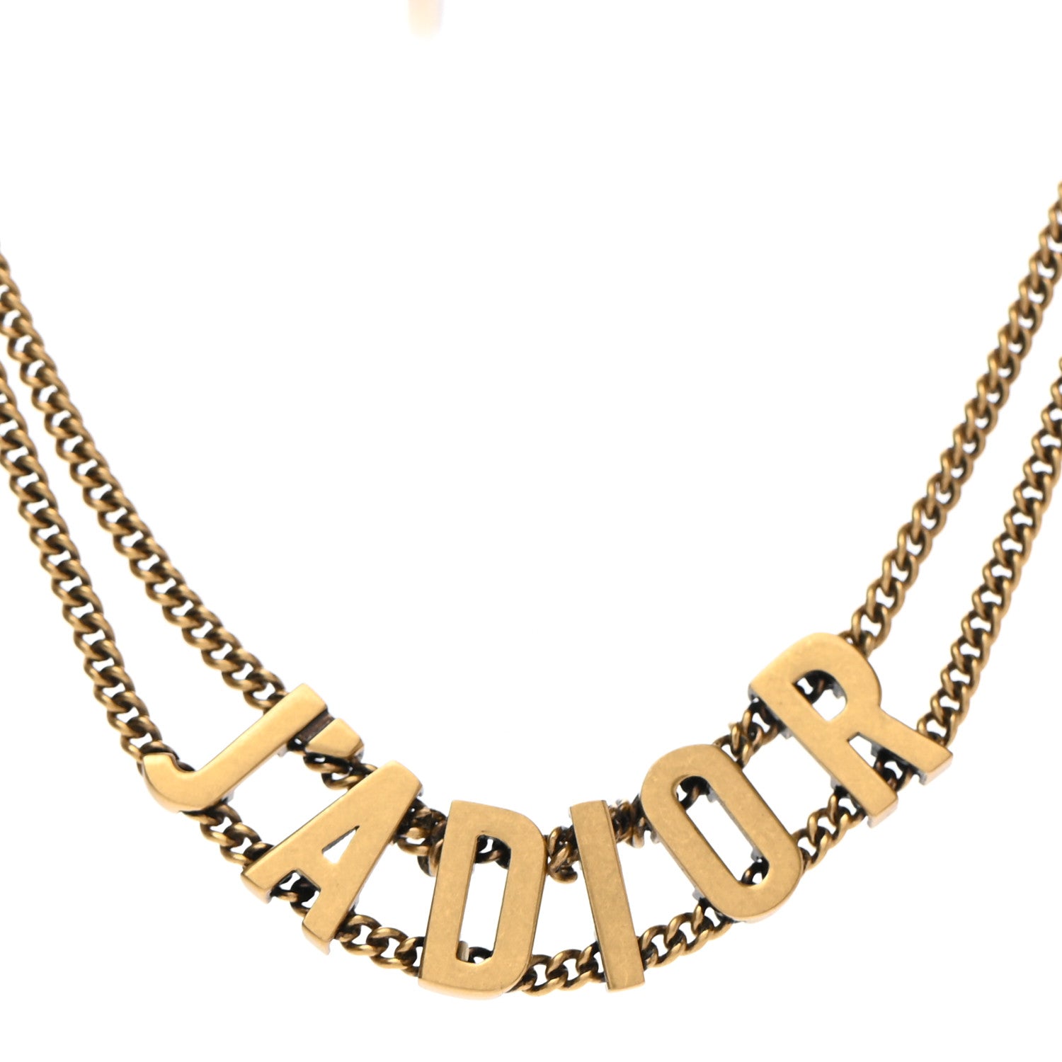 Christian Dior Metal J'Adior Choker Necklace Aged Gold 1 of 6