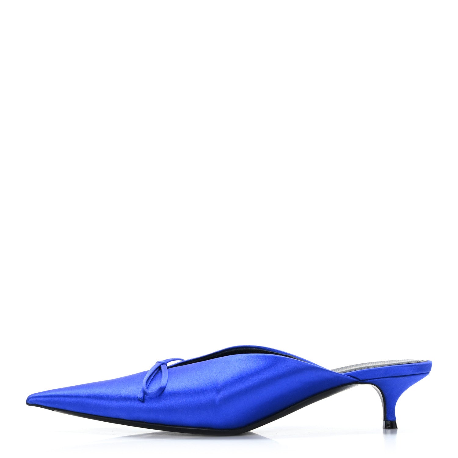 Balenciaga Satin Pointed Toe Knife 40mm Mules 40 Blue 1 of 8