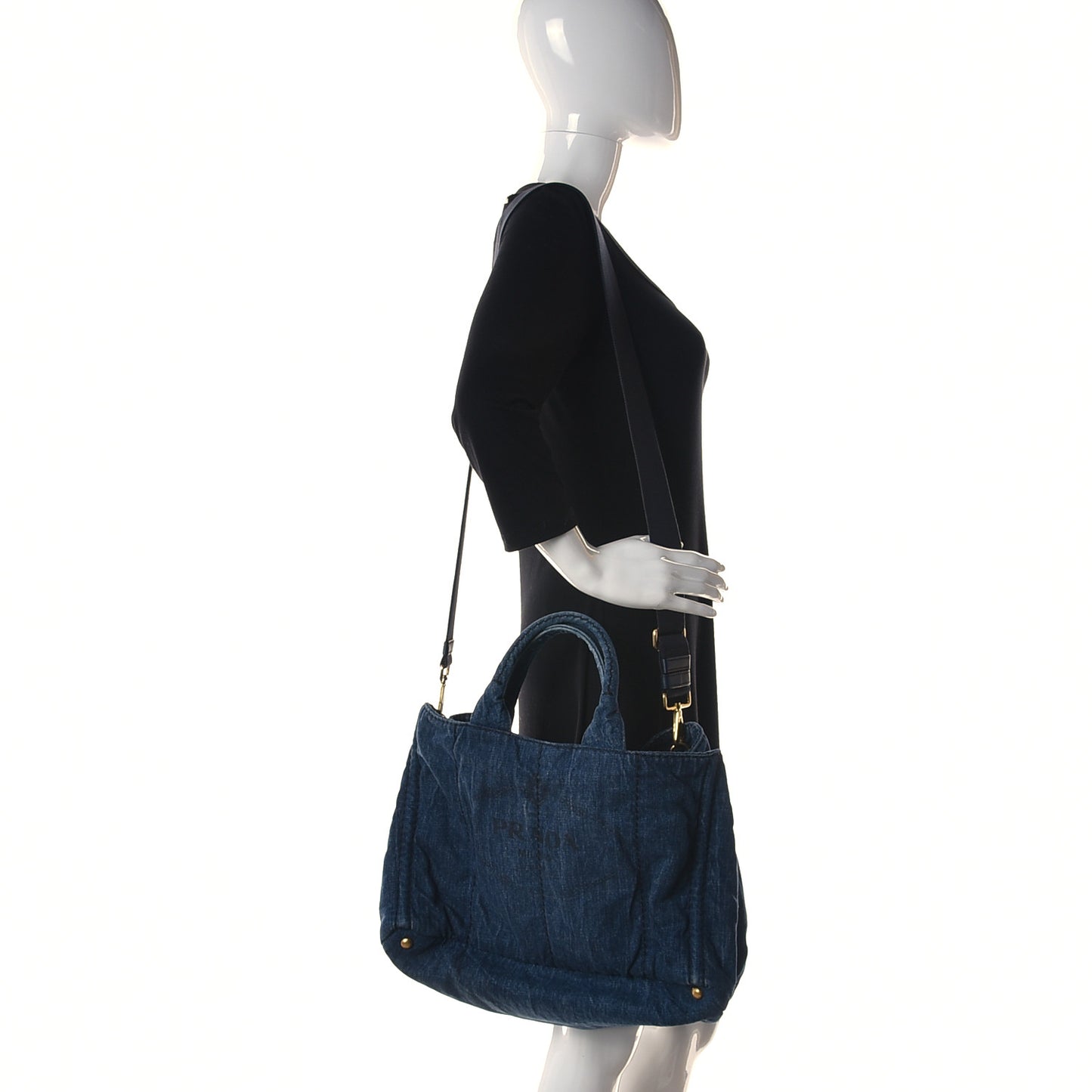 Denim Logo Tote Avio