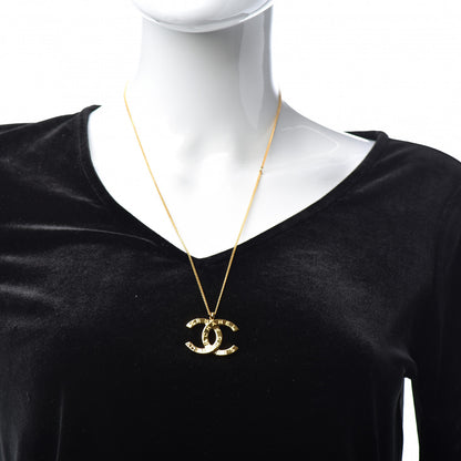 Chanel Metal CC Paris Button Necklace Gold 2 of 5