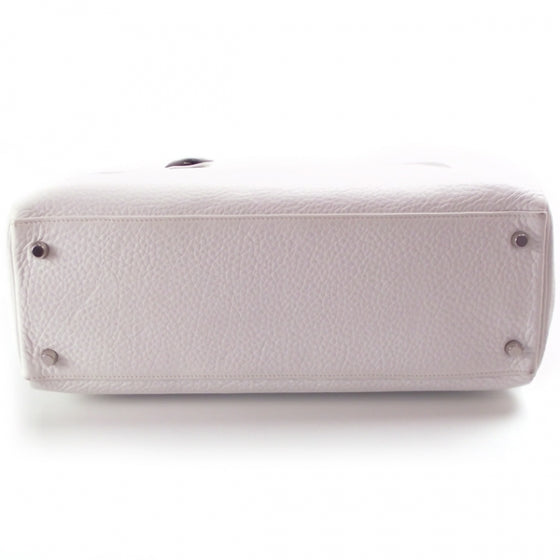 Hermes Taurillon Clemence KELLY 35 White 4 of 15