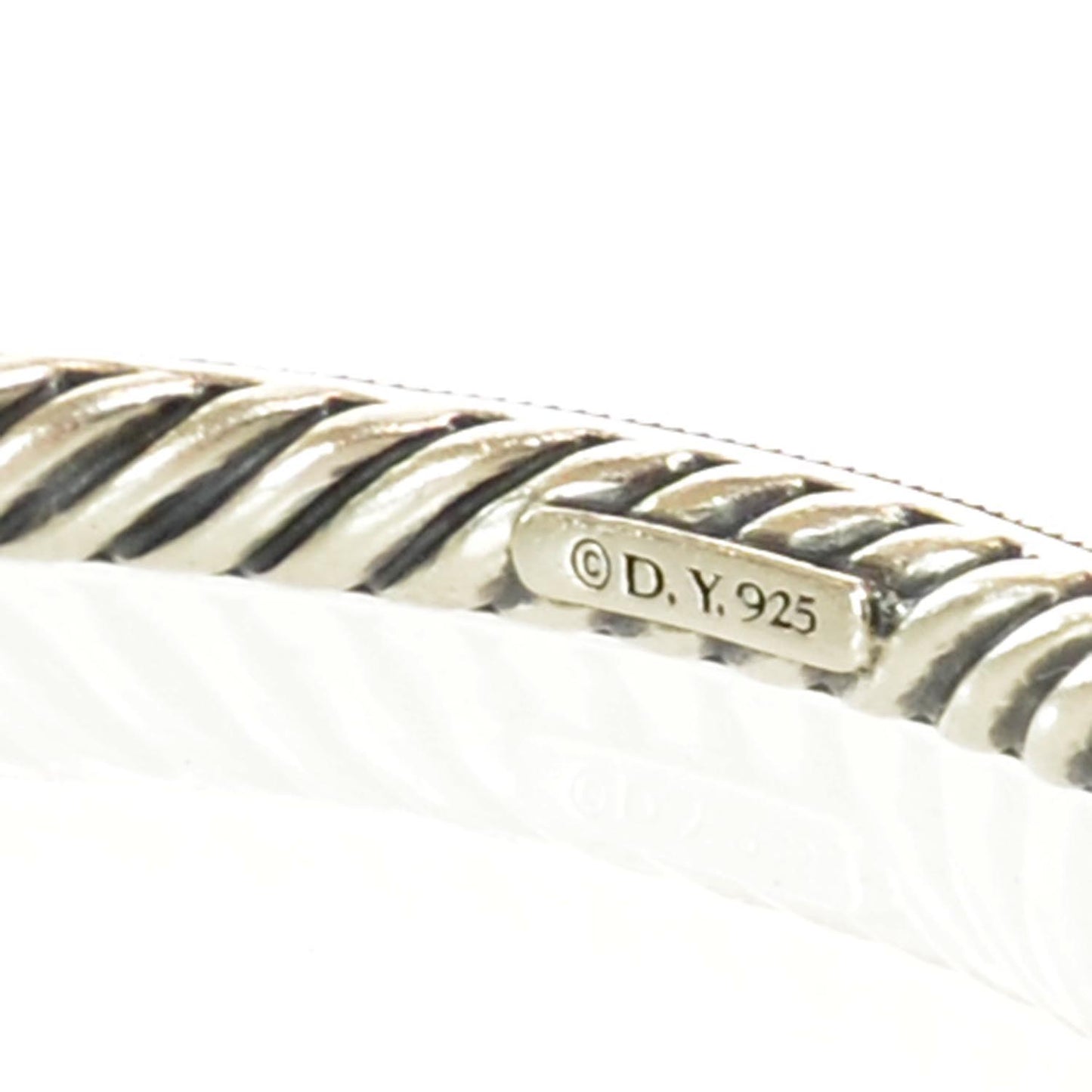 Sterling Silver Diamond 4mm Midnight Melange Bangle Bracelet