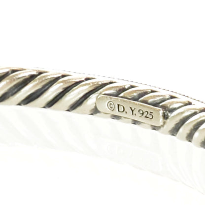 David Yurman Sterling Silver Diamond 4mm Midnight Melange Bangle Bracelet 4 of 6