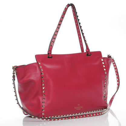 Valentino Garavani Vitello Medium Rockstud Tote Cyclamin 4 of 9