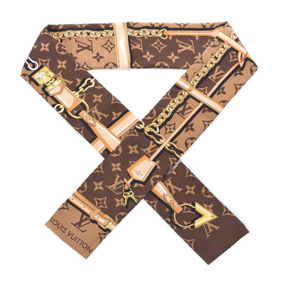 Louis Vuitton Silk Monogram Confidential Bandeau Brown 1 of 5
