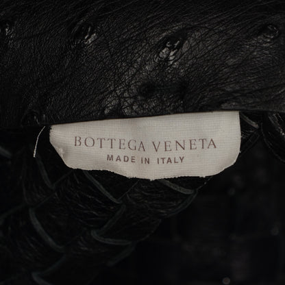 Bottega Veneta Ostrich Intrecciato Large Cabat Black 6 of 7