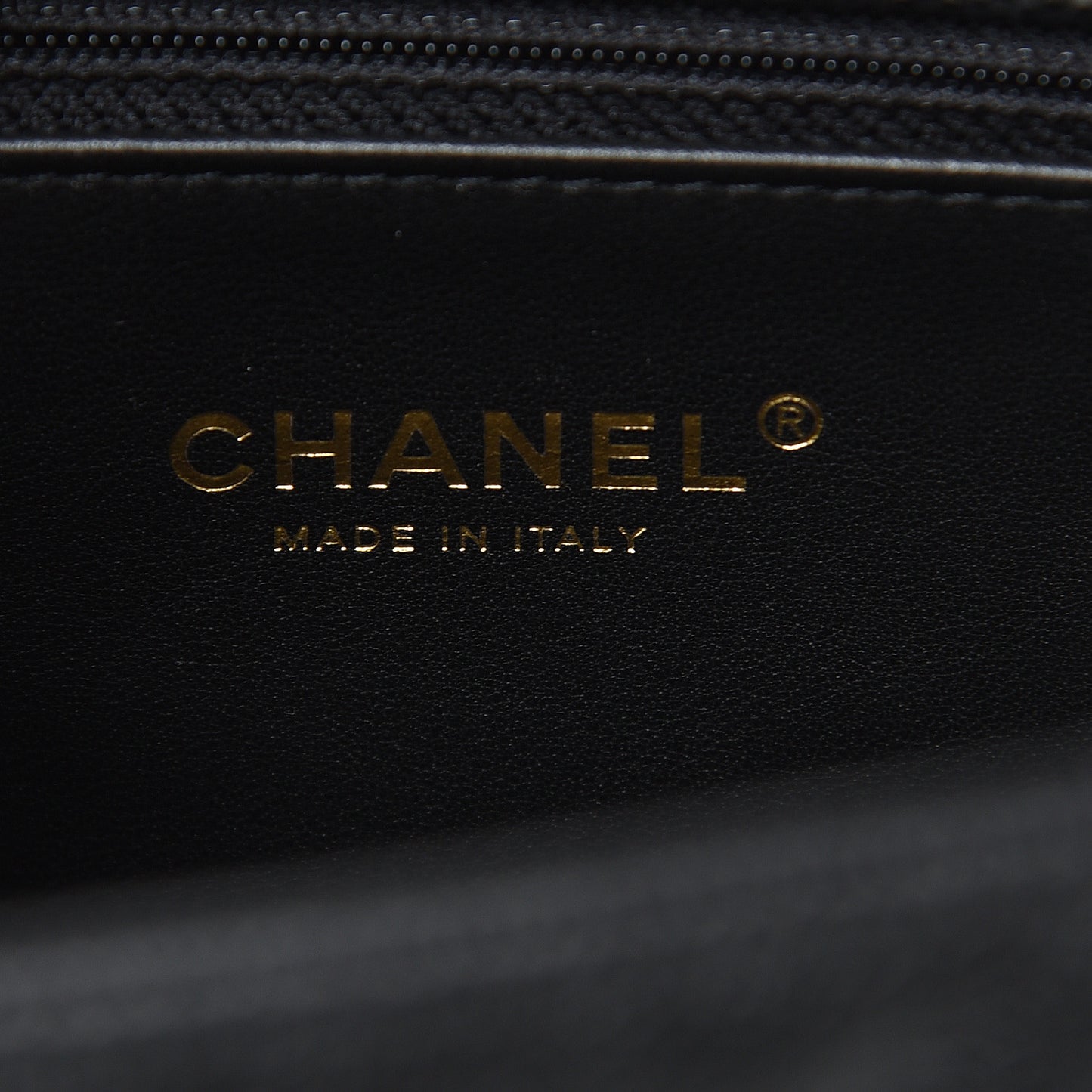 Caviar Lizard Embossed Quilted Small Coco Handle Flap Black