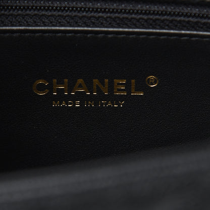 Chanel Caviar Lizard Embossed Quilted Small Coco Handle Flap Black 6 of 10