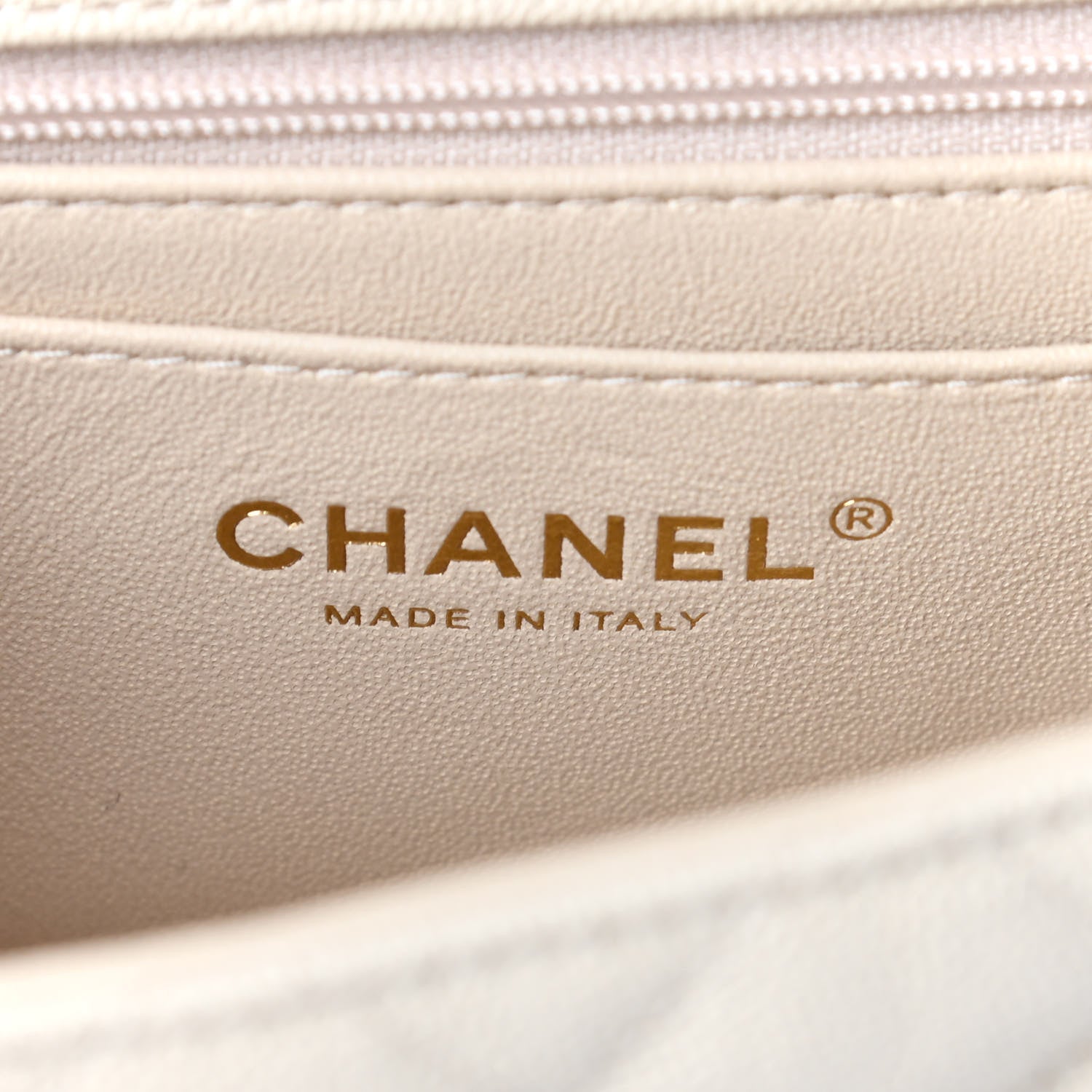 Chanel Caviar Quilted Mini Top Handle Rectangular Flap Beige 5 of 9