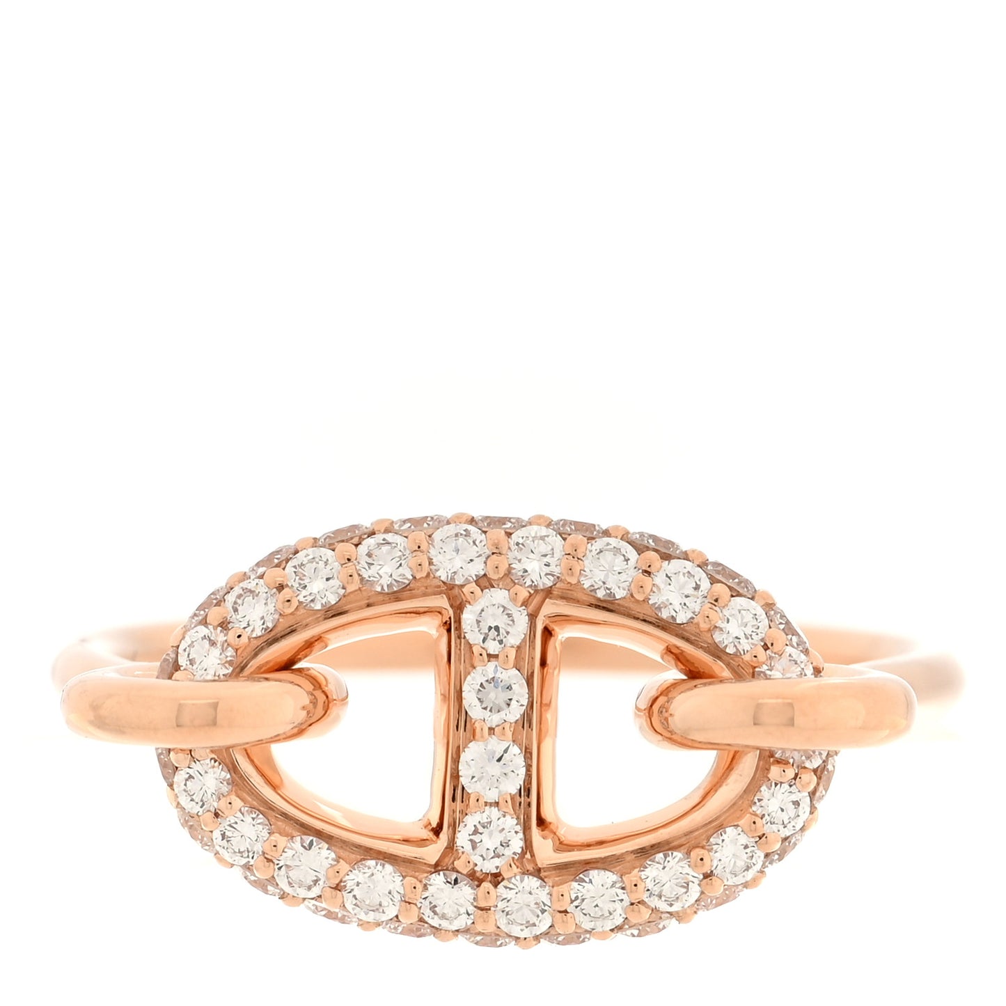 18K Rose Gold Diamond Farandole Ring 50 5.25