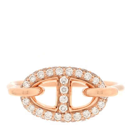 Hermes 18K Rose Gold Diamond Farandole Ring 50 5.25 1 of 4