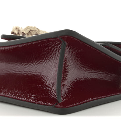 Gucci Crinkled Patent Super Mini Dionysus Shoulder Bag Rosso Ancora Red 9 of 10