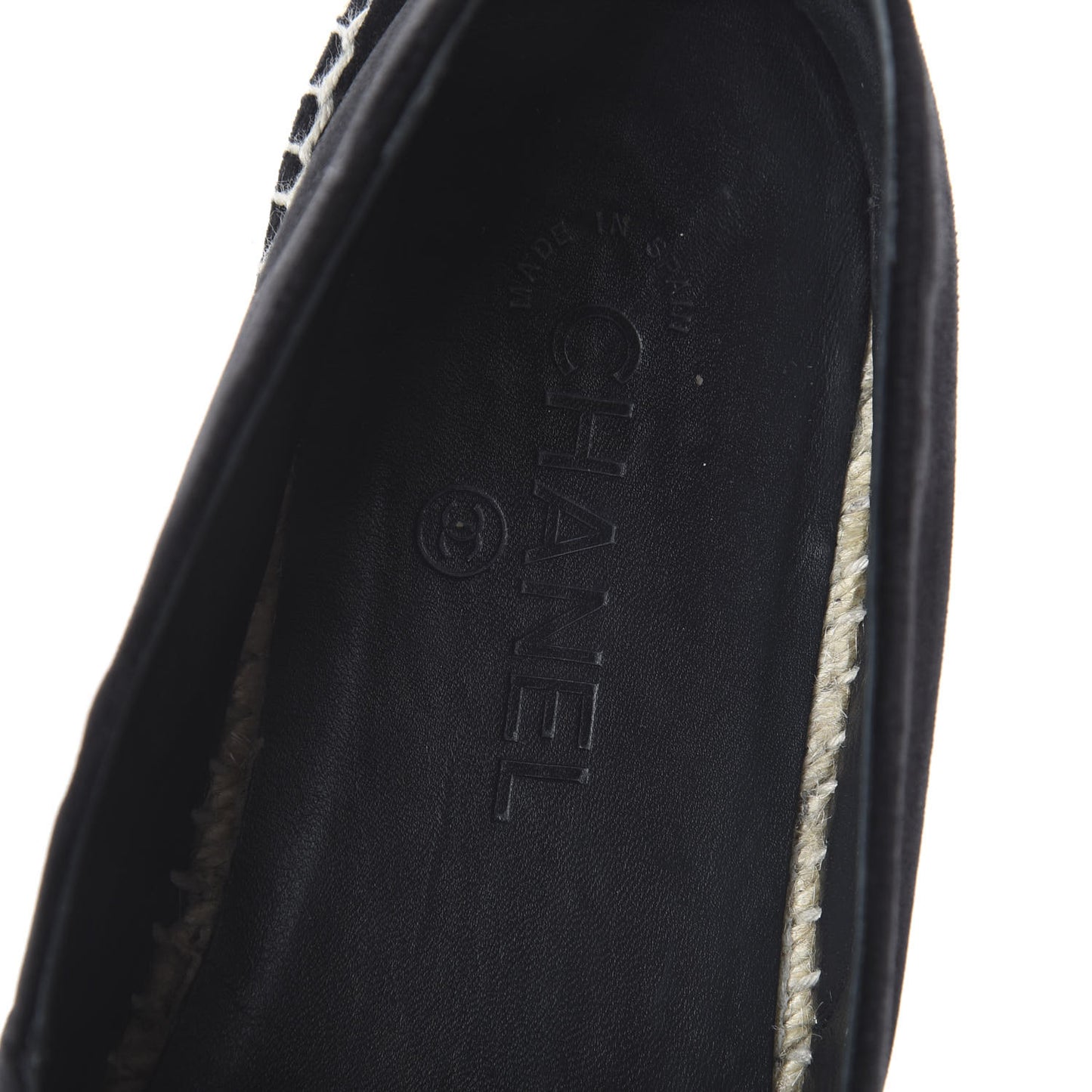 Velvet Logo Espadrilles 42 Black